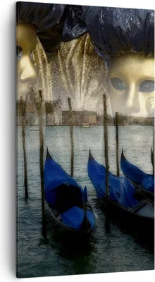 Produktbild von Bild auf Leinwand - Leinwandbild - Gondel Wasser Kanal - 45x80cm - Wand Bild - Wanddeko - Wandbilder - Leinwanddruck - Bilder - Kunstdruck - Wanddekoration - Leinwand bilder - Wandkunst - PA45x80-0250