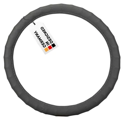 Produktbild von ® Lenkradhülle Auto 37-39 cm elegant Lenkradschoner graues weiches Leder Universal griffsicher rutschfest bequem universal