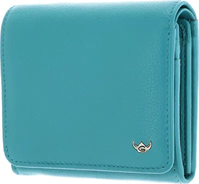 Produktbild von Golden Head Leder Geldbörse Madrid RFID Protect Zipped Billfold Coin Wallet Turquoise türkis