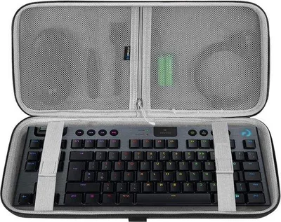 Image de Sac de transport compact pour claviers gaming 80 % à 87 touches - Sac de transport portable pour clavier gaming sans fil - Compatible avec le G Pro G915 TKL