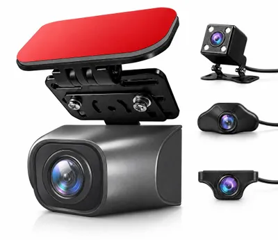 4-Kanal Dashcam 360° mit 2,5K Frontkamera, WLAN, GPS, Parkmodus