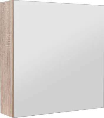 Zdjęcie produktu dla Szafka łazienkowa z lustrem lustrzana wisząca do łazienki dąb sonoma 60 cm