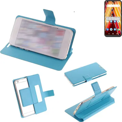 Produktbild von K-S-Trade Schutzhülle Handyhülle kompatibel mit Archos Oxygen 63 Flip cover Handy case Smartphone Klapphülle blau
