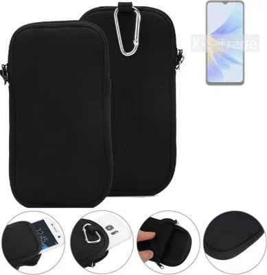 Produktbild von K-S-Trade Neopren-Hülle Handyhülle kompatibel mit Oppo A17k Schutzhülle Neoprenhülle Sleeve Schutz-Hülle Gürtel Tasche Case Holster Handytasche