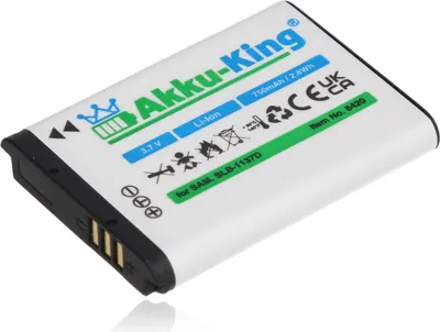 Akku kompatibel mit Samsung SLB-1137D - Li-Ion 750mAh - fuer