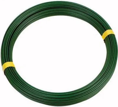 Produktbild von Grüner kunststoffbeschichteter Spanndraht, 2,75 mm x 100 m