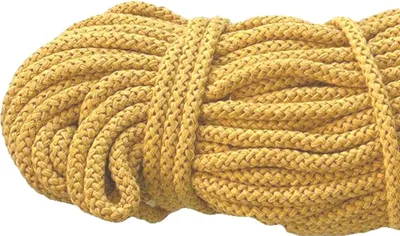Produktbild von 8 mm x 50 m 100 % Baumwolle Baumwollkordel Seile Kordel mit Polyacryl kern Maisgelb Ø 8 mm