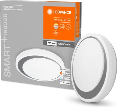 Obrázok produktu pre LEDVANCE SMART+, Inteligentné stropné svetlo, Wi-Fi, Šedá, Polymethyl methacrylate (PMMA), 3000 K, 6500 K