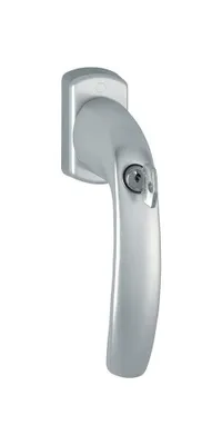 Zdjęcie produktu dla Klamka okienna NY 0810SVS/U10 aluminium F1/wykończenie naturalne 35mm zamykana na klucz HOPPE