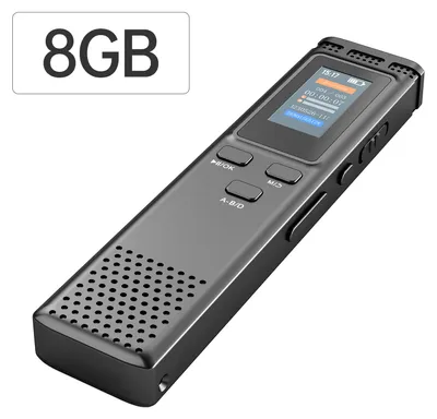 Produktbild von Digitaler Sprachrekorder, 8 GB, sprachaktivierte Audioaufnahme, Rauschunterdrueckung bei der Wiedergabe, MP3-Musikplayer, 30 Stunden Aufnahme von Dateien, Geraeteunterstuetzung, Passwort fuer Vorlesungen, Besprechungen, Unterrichtsgespraeche