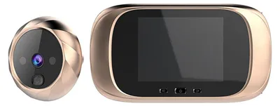 Produktbild von Zimilo Digitaler Türspion mit Kamera & Klingel, LCD Display, Foto Speicher, IR Nachtsicht, Weitwinkel, 180 Tage Standby, für Wohnungstüren, Roségold