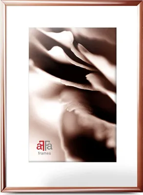 Obrázok produktu pre aFFa rámy, hliníkové, rám na fotografie z hliníka, rám na fotografie, obdĺžnikový, s prednou stranou z akrylového skla, meď, 40x50 cm