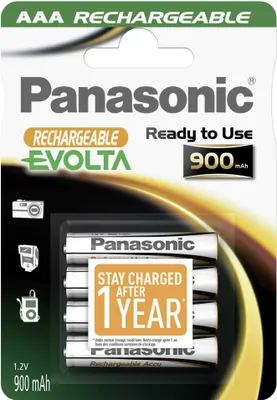 Immagine prodotto di Panasonic P03E/4B900 1x4 Panasonic batteria ricaricabile NiMH Micro AAA 900 mAh