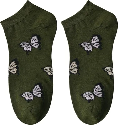 Produktbild von Clayre & Eef Lustige Socken one size Grün Polyester Schmetterlinge