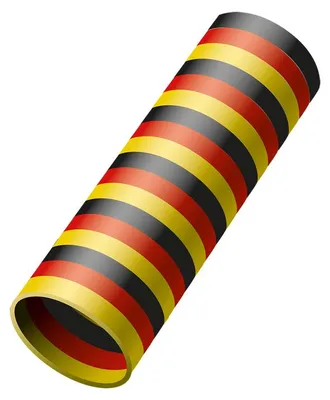 Produktbild von Luftschlangen 18 x 4 m Schwarz-Rot-Gelb