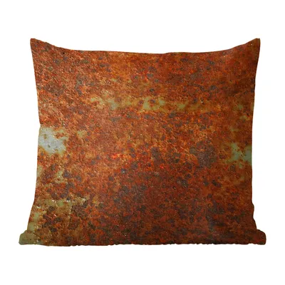 Produktbild von MuchoWow® Zierkissen Sofakissen Wohnzimmer Dekokissen 45x45 cm Rost - Vintage - Stahl - Schlafpolster - Polster für das Sofa