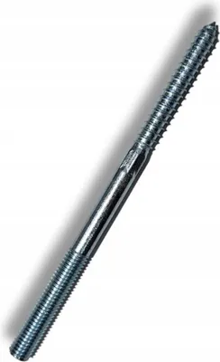 Obrázek produktu pro Závěsný šroub - M10 160 mm - ocel - pro dřevo a beton - dvojitý závitový kolík - upevnění zábradlí