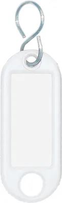 Produktbild von WEDO ® Schlüsselanhänger 5,2x2,1x0,3 cm (BxHxT) S-Haken Kunststoff weiß