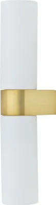 Image de Applique murale tubulaire verticale en laiton blanc NATALIE 2xG9 10W IP44 Nowodvorski