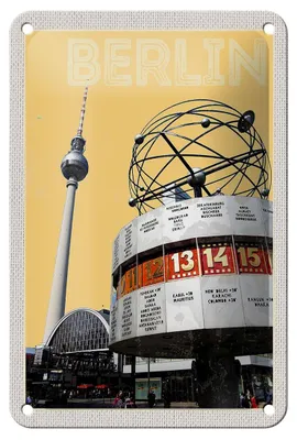Produktbild von Blechschild Reise 12x18cm Berlin Deutschland Stadtmitte Platz Schild