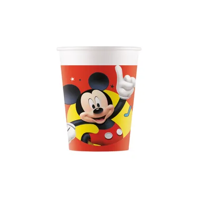 Produktbild von Pappbecher Mickey Noten 200ml/8Stk.