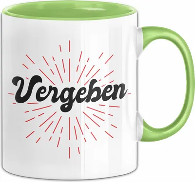 Produktbild von Vergeben Tasse Geschenk Valentinstag Geschenkidee Eifersüchtig Freund Freundin (Grün)