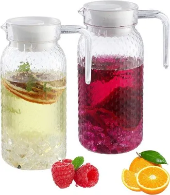 Immagine prodotto di Bottiglia d'acqua da 1 litro, trasparente, in plastica, confezione da 2 pezzi