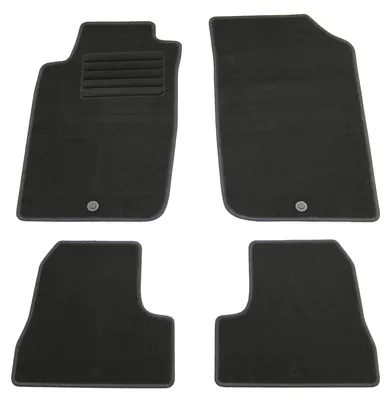 Fußmatten-Set für Peugeot 206 CC, 01/2001-02/2007, 4-teilig, Schwarz