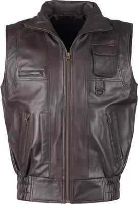 Produktbild von JCC Lederweste BigVest2 Herren dark brown 54