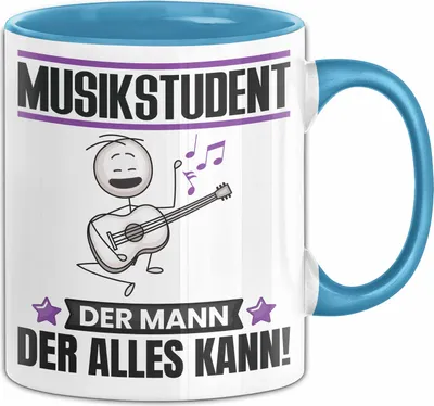 Produktbild von Musikstudent Tasse Geschenk für Musikstudent Der Mann Der Alles Kann Geschenkidee zum Geburtstag (Blau)