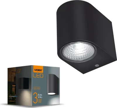 Produktbild von Außenleuchte VIDEX 3W Schwarz, IP54, LED 2700K
