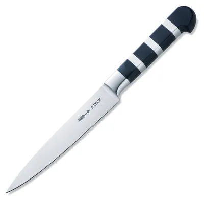 Tranchiermesser aus Stahl, schwarz, 28,5 cm Klingenlänge