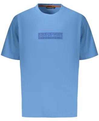 Image de T-shirt à manches courtes pour homme, bleu, en Coton, avec logo imprimé