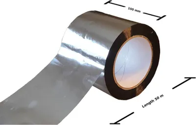 Produktbild von Alu Polypropylen Klebeband Silber 100mm x 50m – Robustes Dichtband für Handwerk & Heim