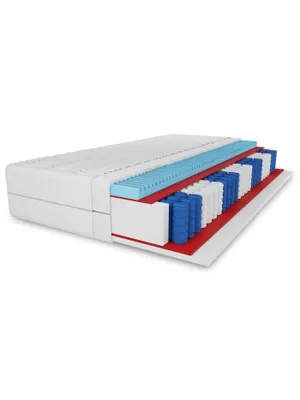 Zdjęcie produktu dla Materac APOLLO 200x200x20 z warstwą masującą, czarny pokrowiec z zamkiem błyskawicznym