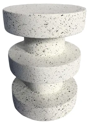 Immagine prodotto di Tavolino Rebecca Mobili Kavos 45x33x33 cm MGO Bianco Nero Moderno