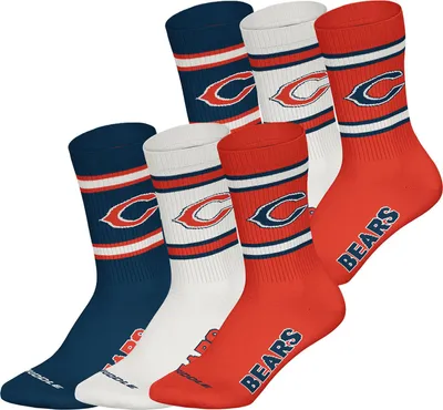 Produktbild von Huddle Uni Freizeitsocken Chicago Bears Crew 6-Pack wht-org-nny - Größe 39-42