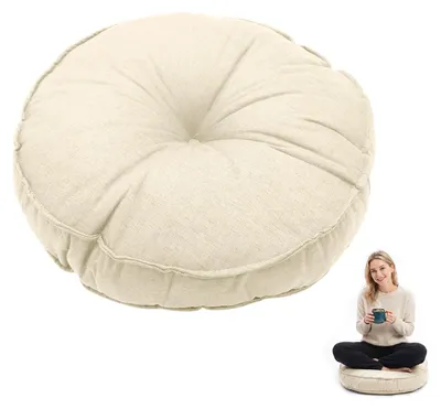 Zdjęcie produktu dla Omgoods - Okrągła poduszka do siedzenia, 45 cm, idealna do użytku w domu i na zewnątrz