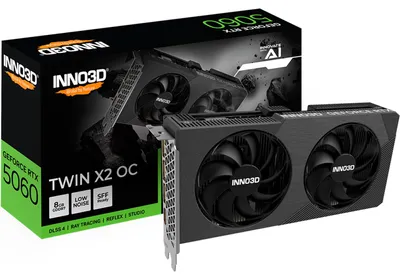 Produktbild von RTX 5060 8GB Inno3D Twin X2 OC V2 GDDR7