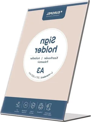 Produktbild von Famanu Desktophalter kippbar aus transparentem Acryl für A3 vertikal