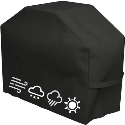 Produktbild von Grillabdeckhaube 210D Oxford, wetterfest, schwarz, 145x61x117, BBQ-Schutz