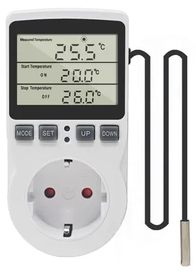Thermostat-Steckdose, digital, 220 V, LCD, für Heizung/Kühlung