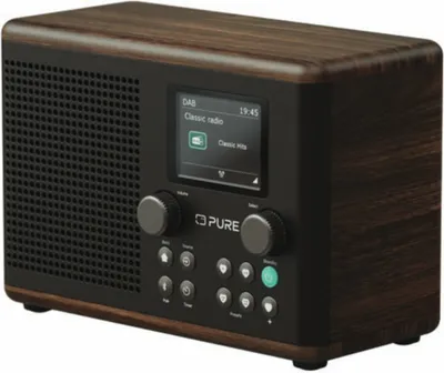 Produktbild von Pure Classic H4 Digital Radio of Küche (Dab+/FM, Bluetooth, USB, AUX, Küchentimer, Alarm), Kaffee Schwarz/Walnuss