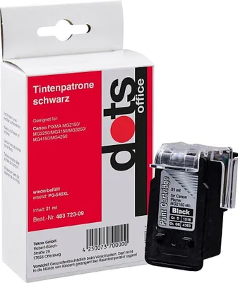 A product box for a printer ink cartridge and the cartridge itself.
