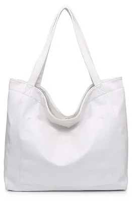 Zdjęcie produktu dla Omgoods - Duża torba typu shopper wykonana z miękkiej skóry, idealna dla kobiet