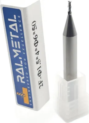 Immagine prodotto di Fresa in metallo duro integrale per alluminio, 2 taglienti, 1,5 x 4 x 6D x 50 mm, 45 HRC