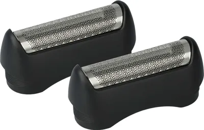 Produktbild von vhbw 2x Scherfolie kompatibel mit Braun 5683, 5684, 5685, 130, 815, 835, 140, 150 Elektrorasierer + Rahmen, schwarz/silber