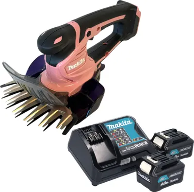 Obrázok produktu pre Makita UM 600 DSM2P akumulátorové nožnice na trávu 12 V max 160 mm ružové + 2x akumulátor 4,0 Ah + nabíjačka