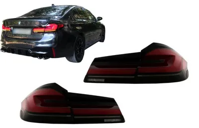 Zdjęcie produktu dla Kompletne tylne światła LED do samochodu BMW 5 G30 (sedan), rocznik 2017-2019, design po liftingu (LCI), ze statycznymi kierunkowskazami.
