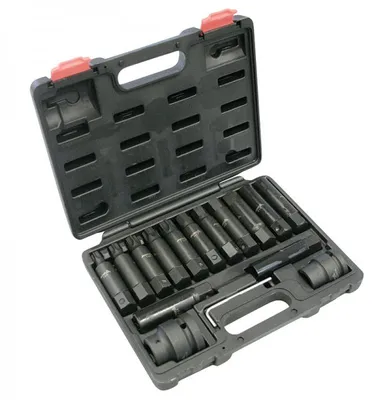 Obrázok produktu pre Sada nástrčných kľúčov Torx a šesťhranných bitov 3/4"- 1" 16ks.